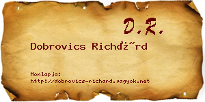 Dobrovics Richárd névjegykártya